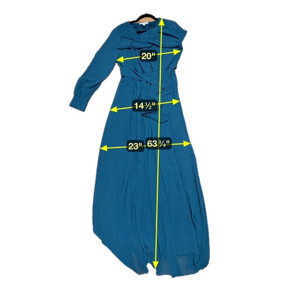 Baltic Born Lydia Maxi Dress Womens Size XL Teal Old Money Cottagecore Regency - Picture 7 of 7